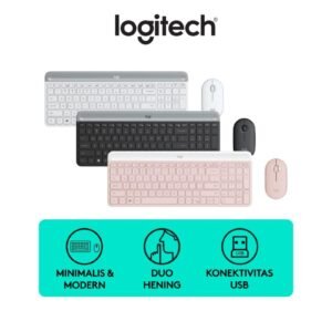 Logitech MK470 Combo Keyboard dan Mouse Wireless Ultra Slim