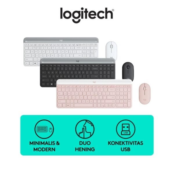 Logitech MK470 Combo Keyboard dan Mouse Wireless Ultra Slim